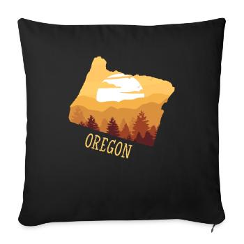 Oregon - Sofa pillowcase 17,3'' x 17,3'' (45 x 45 cm) - black - Front