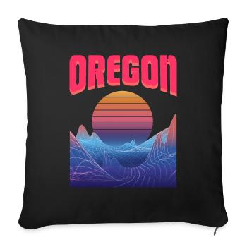 Oregon - Sofa pillowcase 17,3'' x 17,3'' (45 x 45 cm) - black - Front