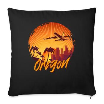 Oregon - Sofa pillowcase 17,3'' x 17,3'' (45 x 45 cm) - black - Front