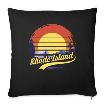Rhode Island - Sofa pillowcase 17,3'' x 17,3'' (45 x 45 cm) - black - Front