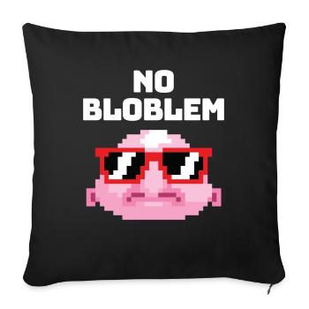 No Bloblem Pixel Blobfish Fisch Meer - Sofakissenbezug 45 x 45 cm - Schwarz - Vorne