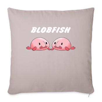 Blob Blobfish Fish Mer - Housse de coussin décorative 45 x 45 cm - taupe clair - Devant