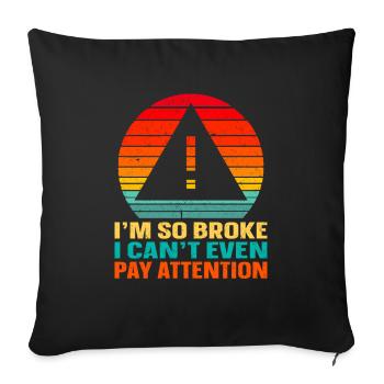 Black humor - Sofa pillowcase 17,3'' x 17,3'' (45 x 45 cm) - black - Front