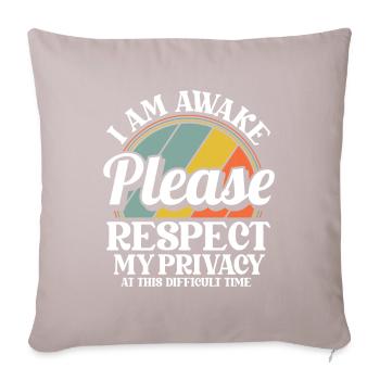 Black humor - Sofa pillowcase 17,3'' x 17,3'' (45 x 45 cm) - light taupe - Front