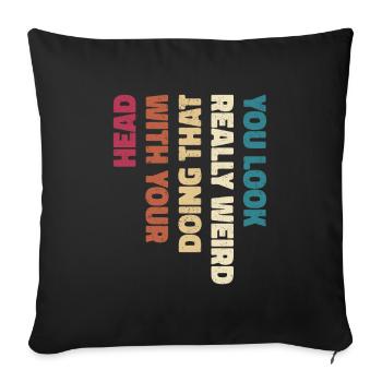 Black Humor Funny - Sofa pillowcase 17,3'' x 17,3'' (45 x 45 cm) - black - Front