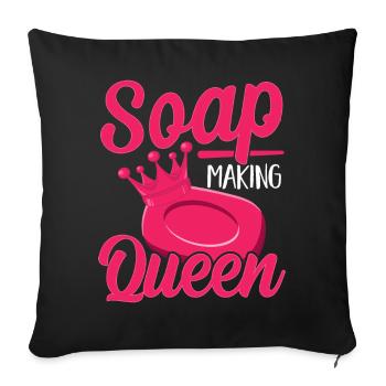 Soap manufacturer Soapologist - Sofa pillowcase 17,3'' x 17,3'' (45 x 45 cm) - black - Front
