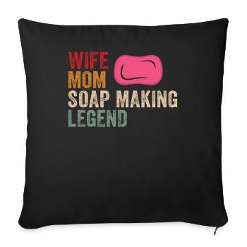 Soap manufacturer Soapologist - Sofa pillowcase 17,3'' x 17,3'' (45 x 45 cm) - black - Front