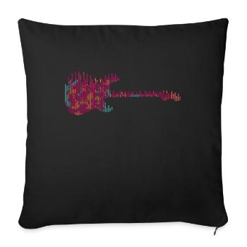 Guitariste Guitariste Guitariste - Housse de coussin décorative 45 x 45 cm - noir - Devant
