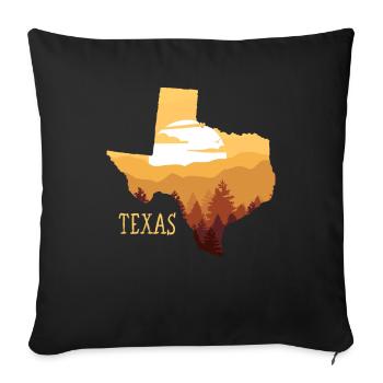 Texas - Housse de coussin décorative 45 x 45 cm - noir - Devant