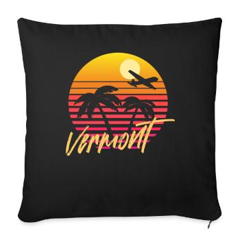 Vermont - Housse de coussin décorative 45 x 45 cm - noir - Devant