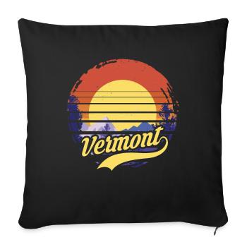 Vermont - Housse de coussin décorative 45 x 45 cm - noir - Devant