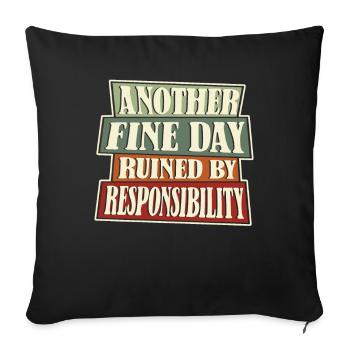 Black humor Funny - Sofa pillowcase 17,3'' x 17,3'' (45 x 45 cm) - black - Front