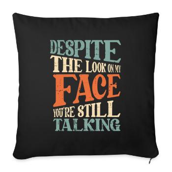Black humor - Sofa pillowcase 17,3'' x 17,3'' (45 x 45 cm) - black - Front