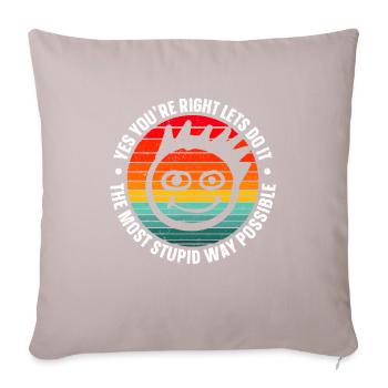 Black humor - Sofa pillowcase 17,3'' x 17,3'' (45 x 45 cm) - light taupe - Front