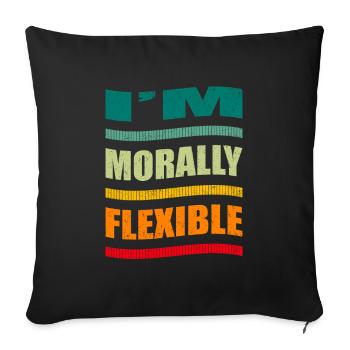 Black humor - Sofa pillowcase 17,3'' x 17,3'' (45 x 45 cm) - black - Front