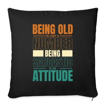Black humor - Sofa pillowcase 17,3'' x 17,3'' (45 x 45 cm) - black - Front