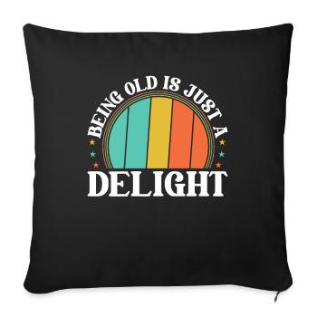 Humour noir - Housse de coussin décorative 45 x 45 cm - noir - Devant