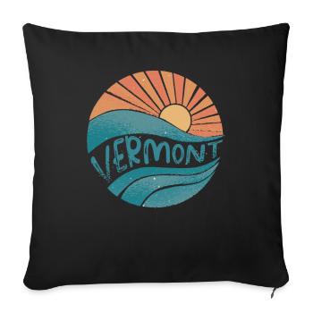 Vermont - Housse de coussin décorative 45 x 45 cm - noir - Devant