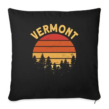Vermont - Housse de coussin décorative 45 x 45 cm - noir - Devant