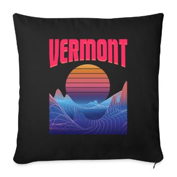 Vermont - Housse de coussin décorative 45 x 45 cm - noir - Devant