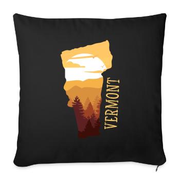 Vermont - Housse de coussin décorative 45 x 45 cm - noir - Devant