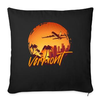 Vermont - Housse de coussin décorative 45 x 45 cm - noir - Devant