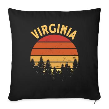 Virginia - Sofa pillowcase 17,3'' x 17,3'' (45 x 45 cm) - black - Front