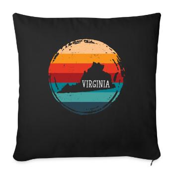 Virginia - Sofa pillowcase 17,3'' x 17,3'' (45 x 45 cm) - black - Front