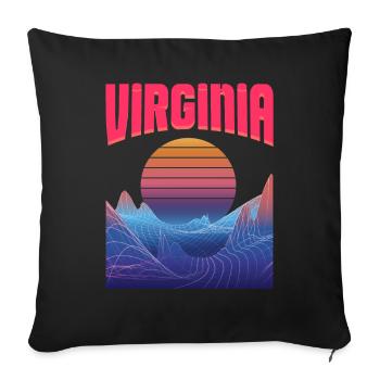 Virginia - Sofakissenbezug 45 x 45 cm - Schwarz - Vorne