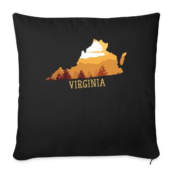 Virginia - Sofa pillowcase 17,3'' x 17,3'' (45 x 45 cm) - black - Front