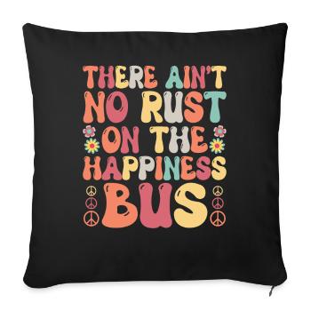 Gentillesse Hippie Peace - Housse de coussin décorative 45 x 45 cm - noir - Devant