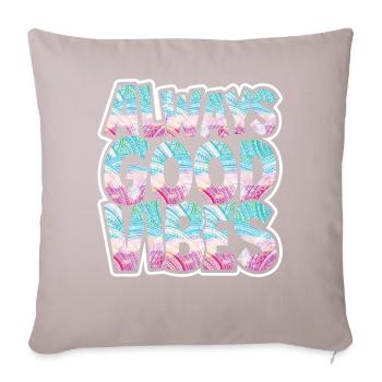 Hippie Peace Kindness - Sofa pillowcase 17,3'' x 17,3'' (45 x 45 cm) - light taupe - Front