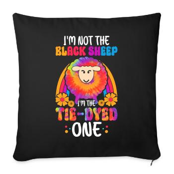 Funny hippie peace - Sofa pillowcase 17,3'' x 17,3'' (45 x 45 cm) - black - Front