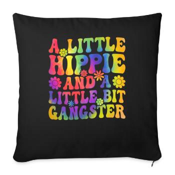 Peace Tie Dye - Sofa pillowcase 17,3'' x 17,3'' (45 x 45 cm) - black - Front