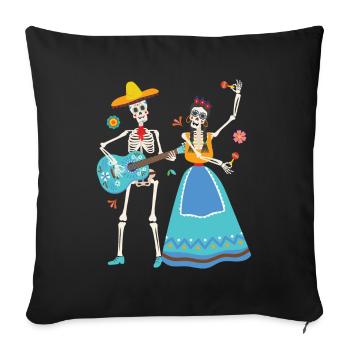 Dia de Los Muertos Dance Mexico - Sofa pillowcase 17,3'' x 17,3'' (45 x 45 cm) - black - Front