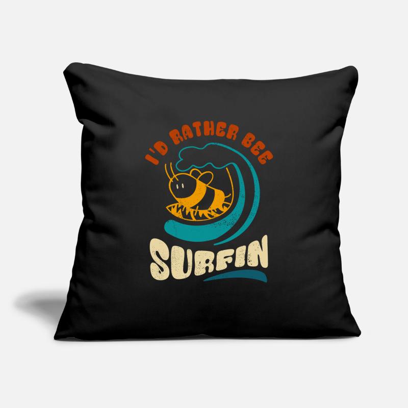 I'd rather bee surfin - Sticker Sofa pillowcase 17,3'' x 17,3'' (45 x 45 cm)