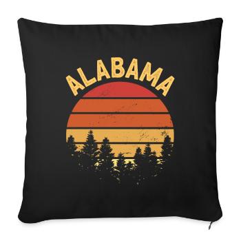 Alabama - Sofa pillowcase 17,3'' x 17,3'' (45 x 45 cm) - black - Front