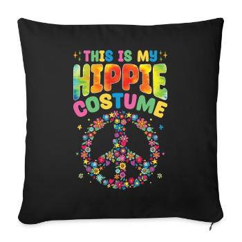 Groovy Peace - Sofa pillowcase 17,3'' x 17,3'' (45 x 45 cm) - black - Front