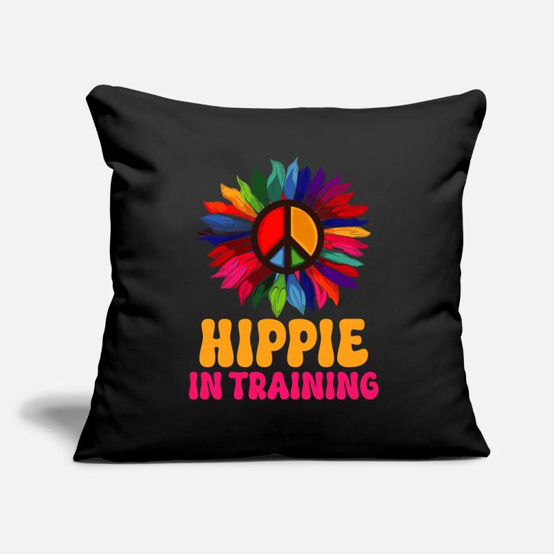 Lustiger Hippie Frieden Groovy Sofakissenbezug 45 x 45 cm