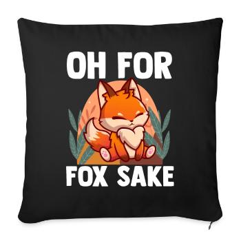 Furry Fandom Pumpkins Fursona - Sofa pillowcase 17,3'' x 17,3'' (45 x 45 cm) - black - Front