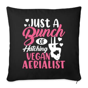 Soie aérienne - Housse de coussin décorative 45 x 45 cm - noir - Devant