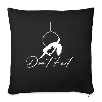 Acrobate de soie aérienne - Housse de coussin décorative 45 x 45 cm - noir - Devant