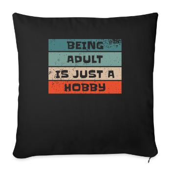 Black humor - Sofa pillowcase 17,3'' x 17,3'' (45 x 45 cm) - black - Front