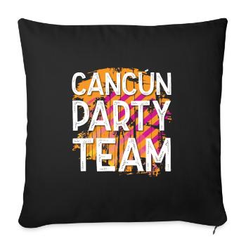 Équipe du parti de Cancun - Housse de coussin décorative 45 x 45 cm - noir - Devant