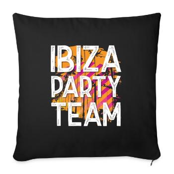 Ibiza Party Team - Sofa pillowcase 17,3'' x 17,3'' (45 x 45 cm) - black - Front