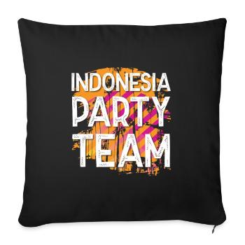 Équipe du parti indonésien - Housse de coussin décorative 45 x 45 cm - noir - Devant