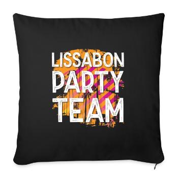 Équipe du parti de Lisbonne - Housse de coussin décorative 45 x 45 cm - noir - Devant