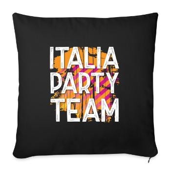 Équipe Italia Party - Housse de coussin décorative 45 x 45 cm - noir - Devant