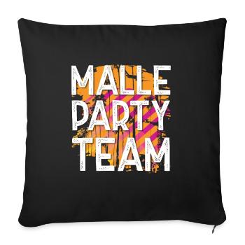 Malle Party Team - Sofa pillowcase 17,3'' x 17,3'' (45 x 45 cm) - black - Front