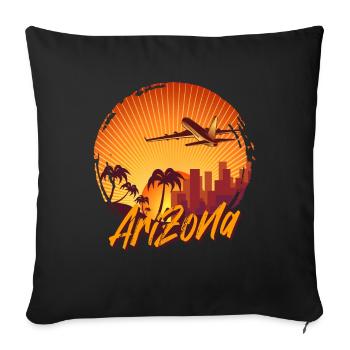 Arizona - Housse de coussin décorative 45 x 45 cm - noir - Devant